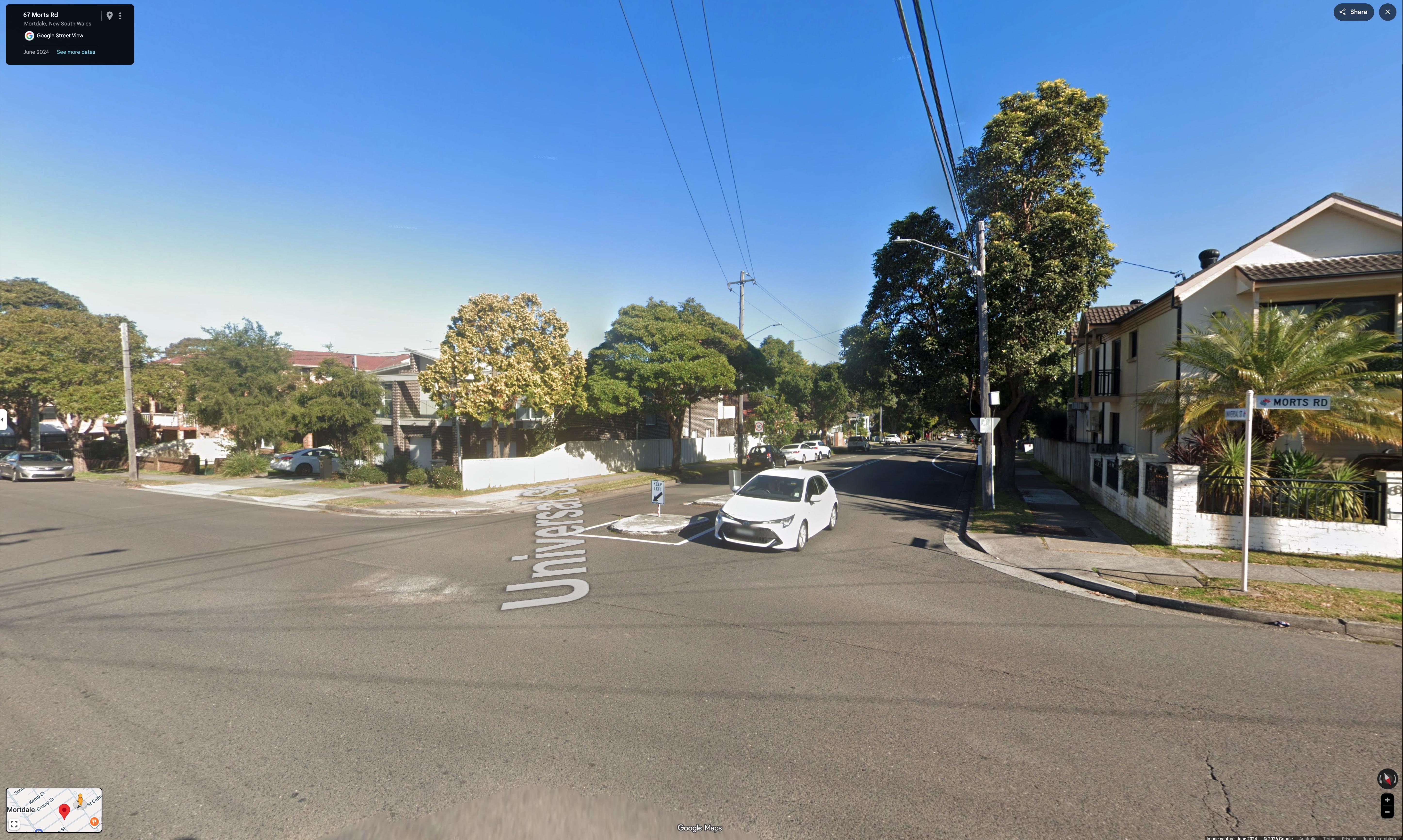 Existing streetscape for built concept 4